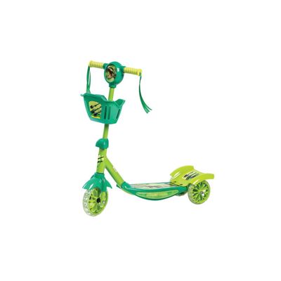 Patinete 3 Rodas com Cesta Dino Fun World Play&Fun Verde