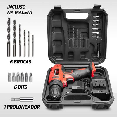 Furadeira Parafusadeira sem Fio 12V 3/8" Mondial FPF-06M Bivolt