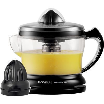 Espremedor 1.25L Mondial Premium E-02 com Dupla Rotação e Acionamento Automático Preto 220V 220V