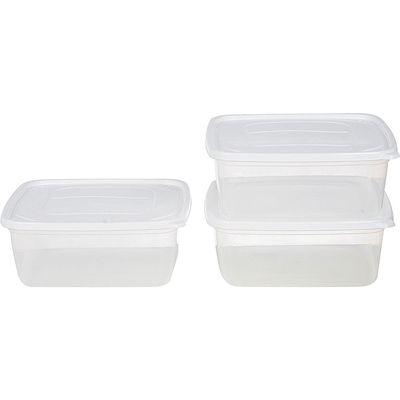 Conjunto 3 Potes Quadrado 4,25l PO19 São Bernardo Sortido