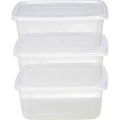 Conjunto 3 Potes Quadrado 4,25l PO19 São Bernardo Sortido
