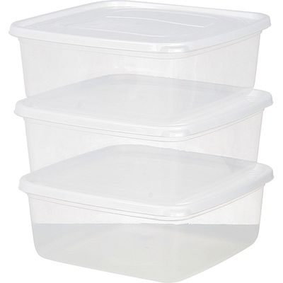 Conjunto 3 Potes Quadrado 4,25l PO19 São Bernardo Sortido