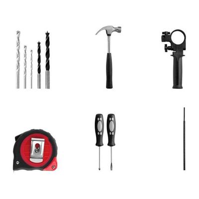 Kit Furadeira de Impacto 650W 3/8" Mondial Oficina NFFI-07M com 12 Peças e Maleta 127V 220v