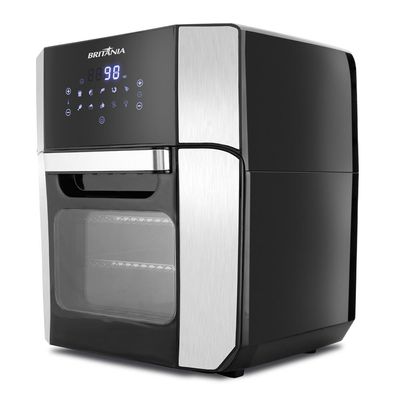 Fritadeira Elétrica Air Fryer 12L Britânia Oven BFR2100P Preta 127V