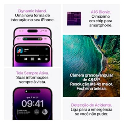 iPhone 14 Pro 1TB IOS 16 Roxo-Profundo Apple Roxo-Profundo