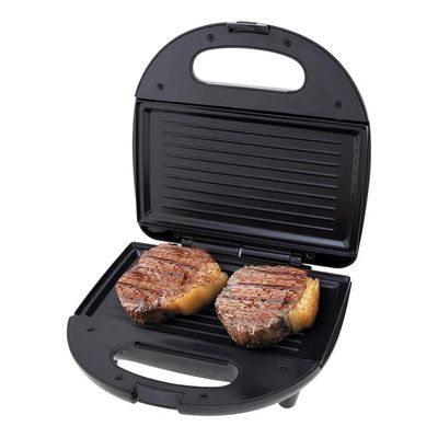 Sanduicheira e Grill Crome 2 Pães Britânia Aço Escovado e Preto / 220V