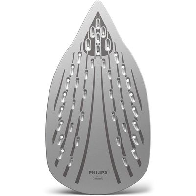 Ferro de Passar a Vapor Philips Walita EasySpeed GC1752 com Spray e Base de Cerâmica Branco com Roxo / 110V