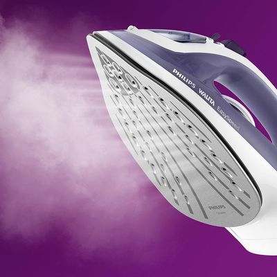 Ferro de Passar a Vapor Philips Walita EasySpeed GC1752 com Spray e Base de Cerâmica Branco com Roxo / 110V
