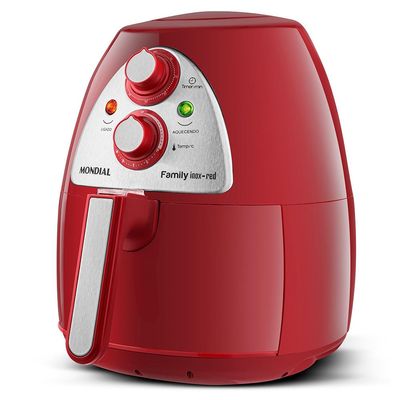 Fritadeira Sem Óleo Air Fryer Premium AF-14 4 Litros Mondial Inox e Vermelho / 110V