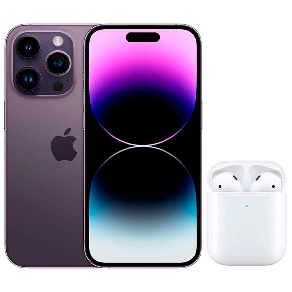 iPhone 14 Pro Max 128GB com Fone WRS Roxo-Profundo / Bivolt