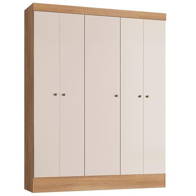Guarda-Roupa Ártico com 5 Portas Demóbile Amendôla com Off White