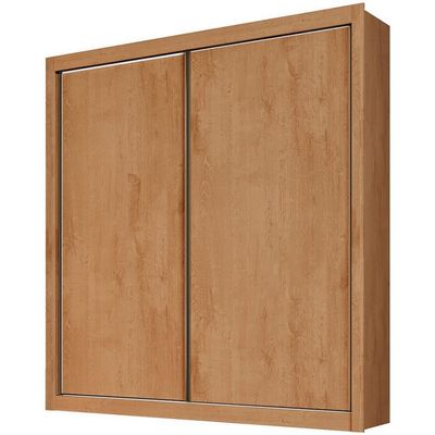 Guarda-Roupa Móveis Europa Zurique Flex 2 Portas de Correr e 4 Gavetas Amêndoa e Off White