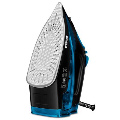Ferro a Vapor Mondial F-53 2000w Pto/az 400 Ml Azul e Preto