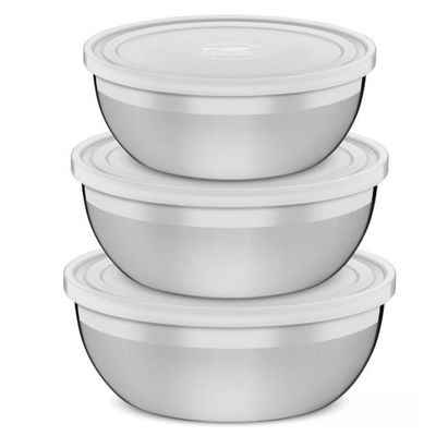 Conjunto de Potes Tramontina 64220210 em Aço Inox e Plástico - 3 Peças Alumínio