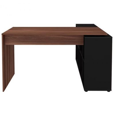 Escrivaninha Artany Nero II com 8 Nichos Ipe com Preto