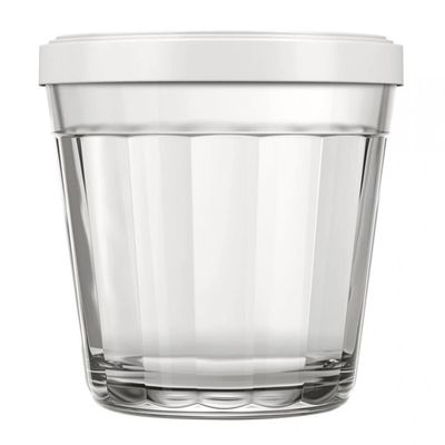 Conjunto de Tigelas Copo Americano em Vidro e Plástico 350 ml  12 Peças Transparente com Colorido