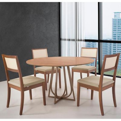 Mesa de Jantar Meriti 75x110 cm Herval Jequitiba com Chocolate