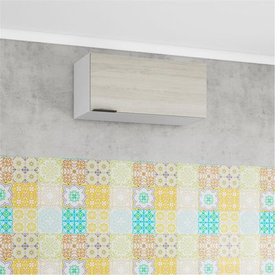 Armário de Geladeira Rubi com 1 Porta Bartira Branco com Freixo