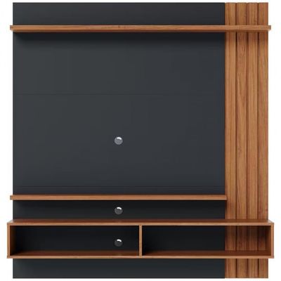 Painel Home Suspenso Colibri Juriti com 150 cm de Largura, Ideal para TV de Até 65 Noce Milano/Calacatta