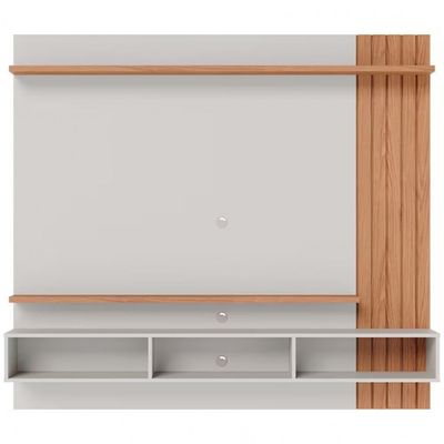 Painel Home Suspenso Colibri Juriti para TV até 65 Polegadas Off White Matte/Freijó