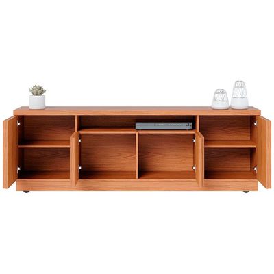 Rack Colibri Amazonas com 4 Portas, Ideal para TV de Até 70 Polegadas Oliva