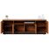 Rack Colibri Amazonas com 4 Portas, Ideal para TV de Até 70 Polegadas Noce Milano com Preto Fosco e Calacatta