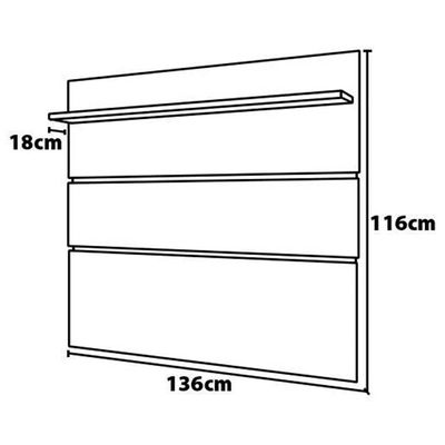 Rack com Painel Marselha para TVs de até 46 Polegadas Patrimar Off White com Cumaru