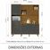 Cozinha em MDF Loft Nesher Imperatriz 6 Portas 2 Gavetas 11 Prateleiras Cinza com Marrom