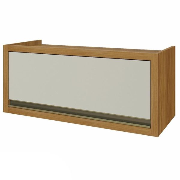 Armário de Geladeira Baronesa 1 Porta 1 Prateleira 80cm Nesher Freijó com Off White