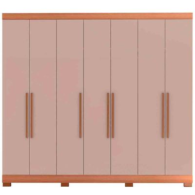 Guarda-Roupa Casal Bartira Diplomata com 7 Portas e 6 Gavetas Avelã/Cappuccino