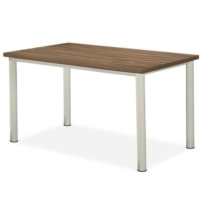 Mesa de Jantar Aço Nobre Júlia Plus com 4 Cadeiras Off White com Marrom