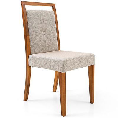 Mesa de Jantar Califórnia com 8 Cadeiras Herval Viana Herval Amêndoa com Cinza