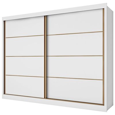 Guarda-Roupa Made Marcs Sevilha com 2 Portas, 6 Gavetas e 10 Prateleiras Branco Acetinado