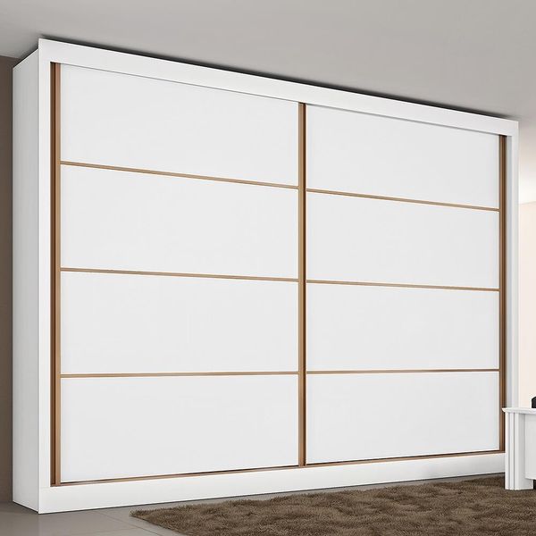 Guarda-Roupa Made Marcs Sevilha com 2 Portas, 6 Gavetas e 10 Prateleiras Branco Acetinado