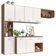Cozinha Completa Suspensa Mila com 7 Portas 1 Prateleira e 1 Gaveta Poliman Carvalho Oak/Off White