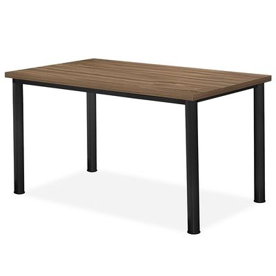 Mesa de Jantar Aço Nobre Júlia Plus com 4 Cadeiras Preto, Amarelo e Marrom