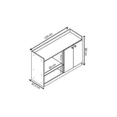 Balcão Micro-ondas Classic com 2 Portas Nova Móbile Montana