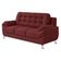 Sofá 3 Lugares Mercury em Tecido Suede 200cm Linoforte Vermelho Carmim