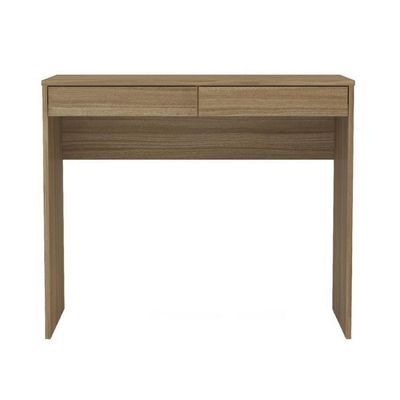Mesa de Escritório Politorno Tijuca com 2 Gavetas Castanho