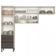 Cozinha Compacta Jaspe com 4 Portas 3 Gavetas e 5 Prateleiras 260,4cm de largura Bartira Freixo com Grafite