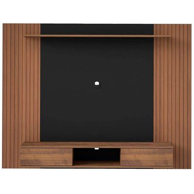 Painel Nevada II com 176 cm de Largura para TV de até 75 Polegadas Artely Pinho Ripado/Preto