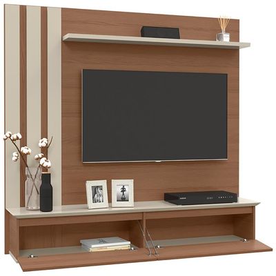 Painel Home Trend para TV de até 46 Polegadas Patrimar Canelato com Off White