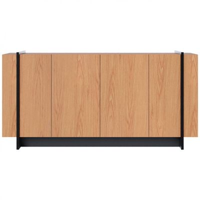 Buffet Copacabana MDP com 4 Portas e 2 Prateleiras Colibri Freijó/Preto Fosco