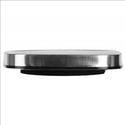Porta Mantimentos Quadrado Dynasty em Vidro Borossilicato com Tampa de Metal 1,9L Transparente e Prata