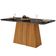 Mesa de Jantar Raquel com Tampo de Vidro 80,6 x 170 x 90cm DJ Móveis Ginger com Preto
