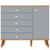 Cômoda Infantil Bartira Ternura com 5 Gavetas e 1 Porta com 106,8 cm de Largura Azul Wood