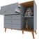 Cômoda Infantil Bartira Ternura com 5 Gavetas e 1 Porta com 106,8 cm de Largura Azul Wood