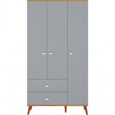 Guarda Roupa Infantil Bartira Ternura com 3 Portas 2 Gavetas e 5 Nichos Azul Wood