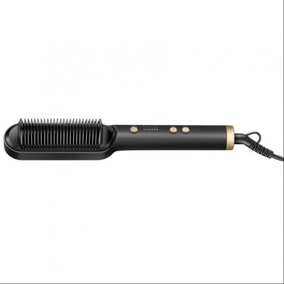 Escova Alisadora Black Gold Argan EA06 Cabo Giratório 230C Mondial Dourado com Preto / Bivolt