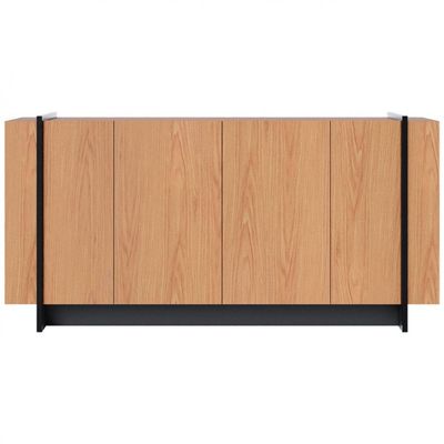 Buffet Copacabana MDP com 4 Portas e 2 Prateleiras Colibri Freijó/Preto Fosco